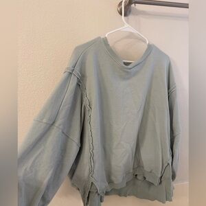 We the free Free People Camden Sweatshirt in Sea Glass Small